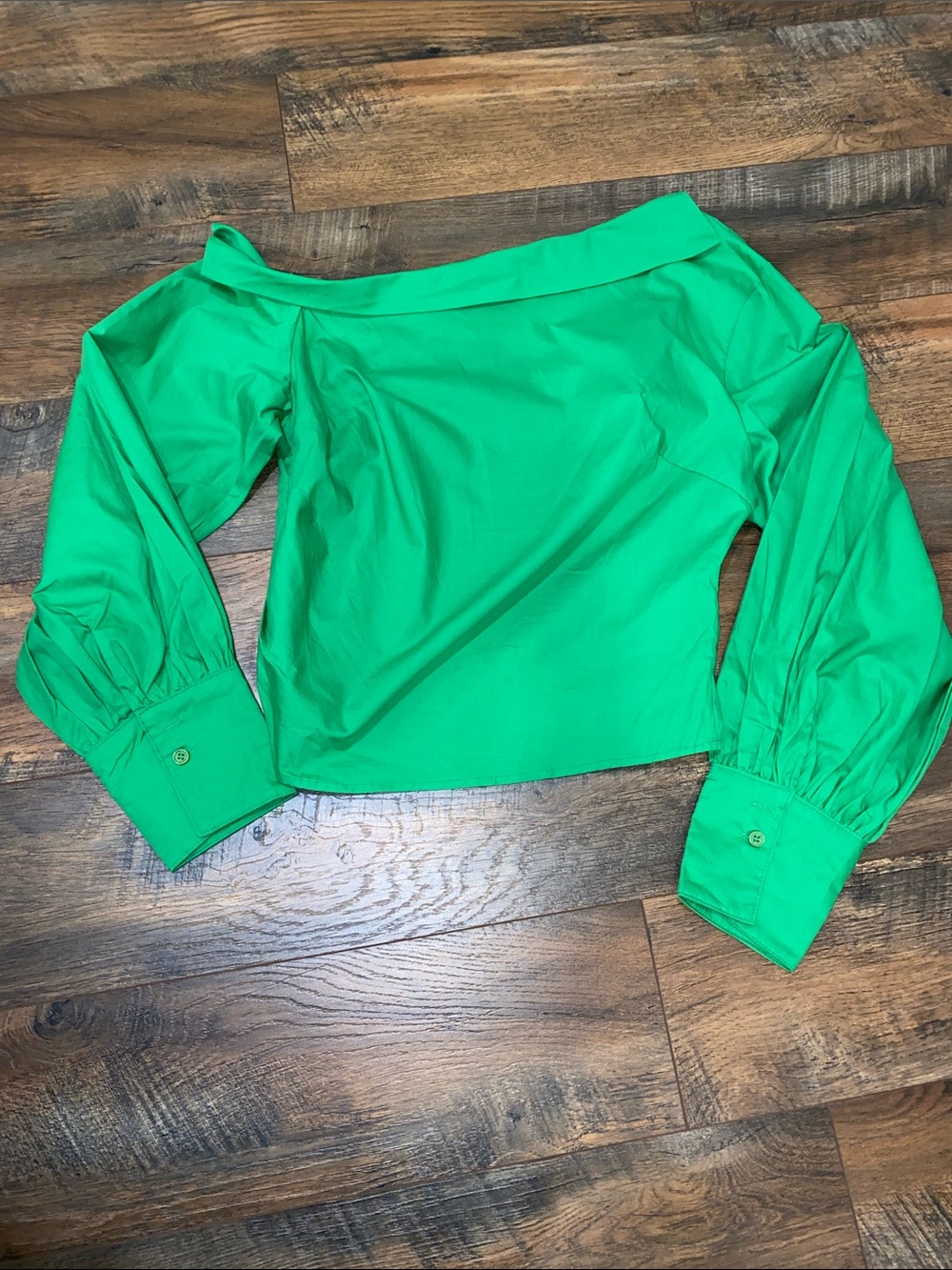 Women’s Off-Shoulder Green Blouse